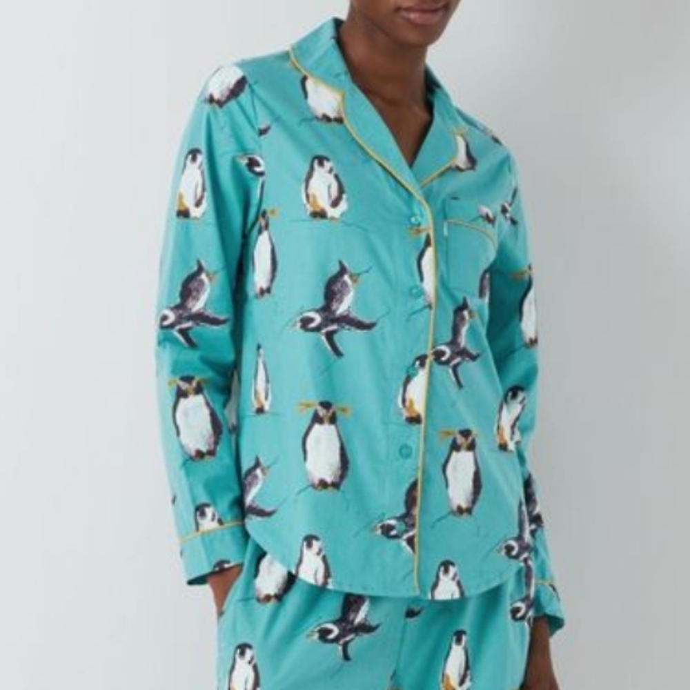 Their Nibs Penguin Pyjamas - Teal